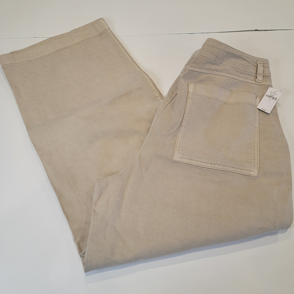 Gap Loose Wide Leg Pant Moonstone Beige Size 12 NWT! - Picture 3 of 16